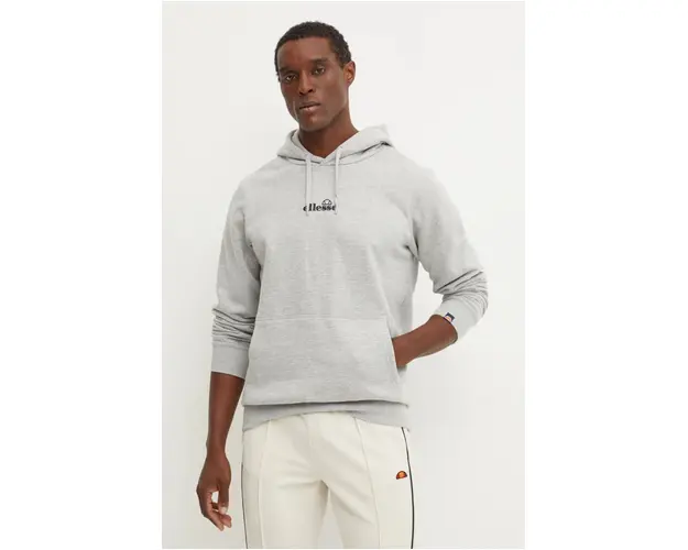 Ellesse bluza Pershuta OH Hoody barbati, culoarea gri, cu gluga, cu imprimeu, SHP16466