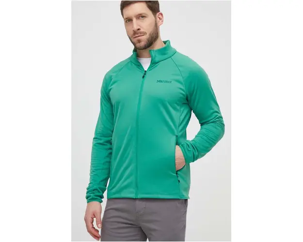 Marmot hanorac Leconte culoarea verde, neted