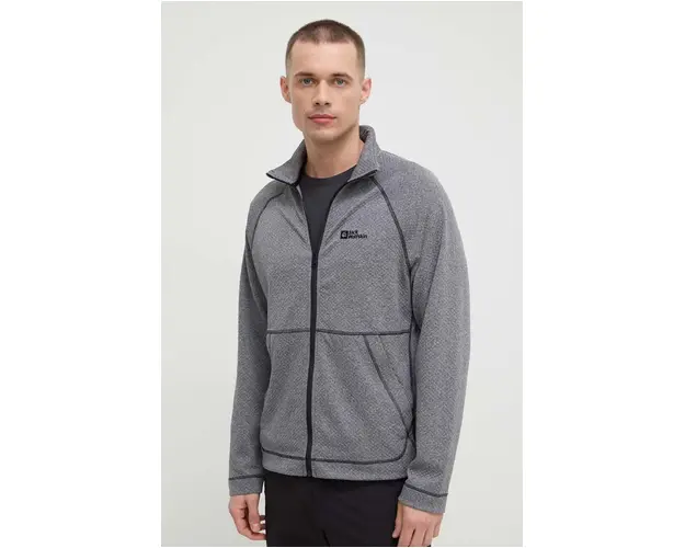 Jack Wolfskin hanorac Fernweh culoarea gri, neted