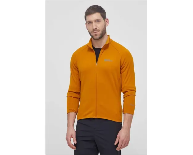 Jack Wolfskin hanorac Gravex Thermo culoarea galben, neted, 1711581