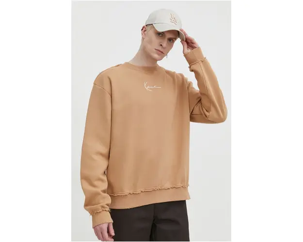 Karl Kani bluza barbati, culoarea bej, cu imprimeu