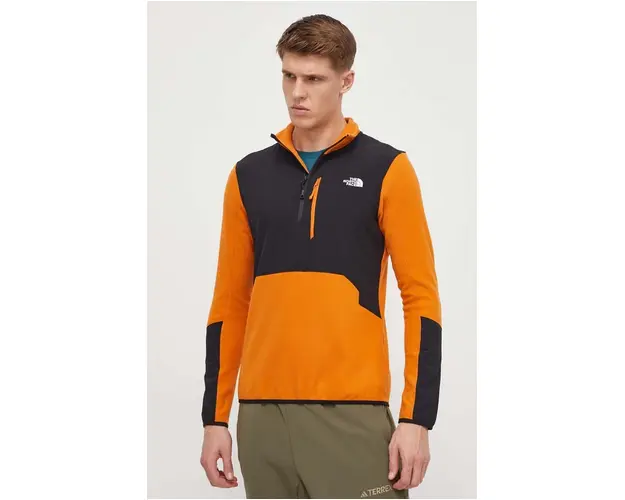 The North Face hanorac Glacier Pro culoarea portocaliu, modelator