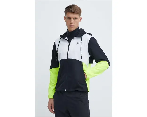 Under Armour windbreaker Legacy culoarea alb, de tranzitie
