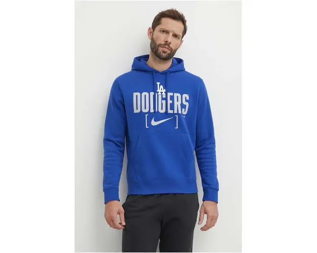 Nike bluza Los Angeles Dodgers barbati, cu gluga, cu imprimeu