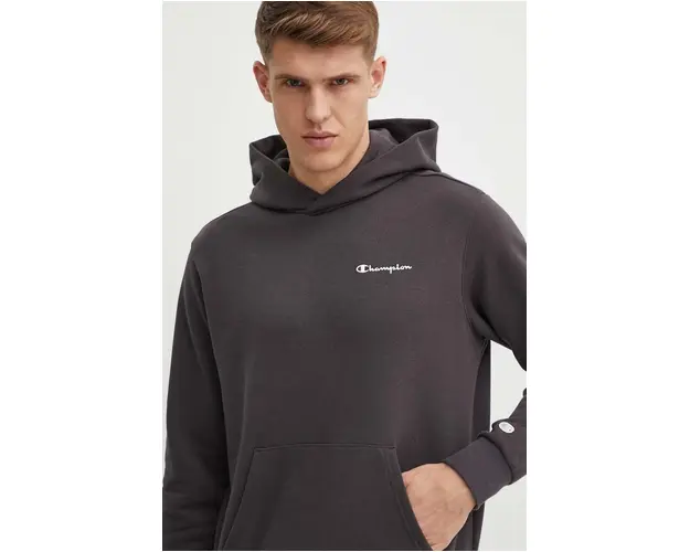 Champion bluza barbati, culoarea negru, cu gluga, neted, E20000