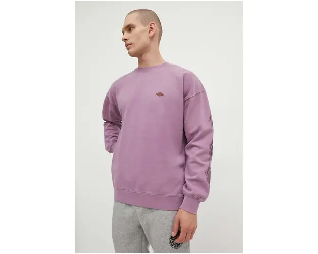 Rip Curl hanorac de bumbac barbati, culoarea violet, cu imprimeu