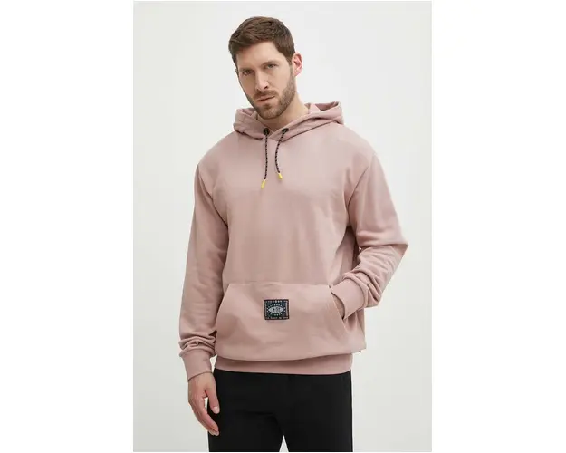 Picture hanorac de bumbac Aloha barbati, culoarea roz, cu gluga, cu imprimeu, MSW436