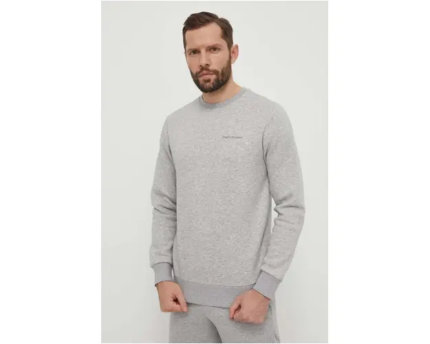 Peak Performance bluza barbati, culoarea gri, neted