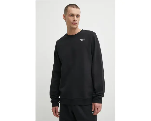 Reebok bluza Identity barbati, culoarea negru, neted, 100202864