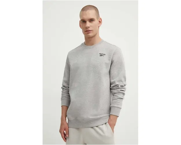 Reebok bluza Identity barbati, culoarea gri, melanj, 100202866