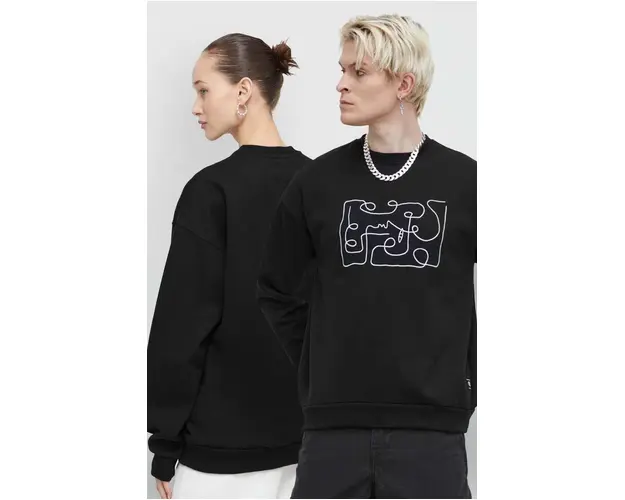 Kaotiko bluza culoarea negru, cu imprimeu