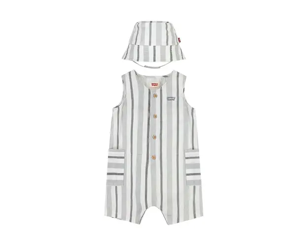 Levi's salopete pentru copii din amestec de in LVB STRIPE ROMPER & BUCKET HAT