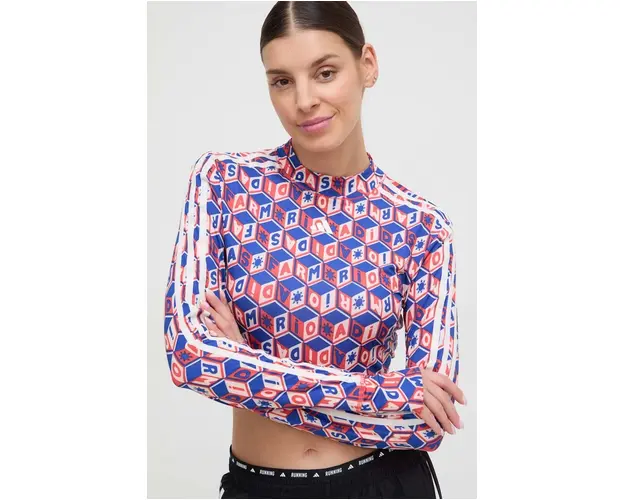 adidas Performance longsleeve Farm Rio femei, cu turtleneck IT9409