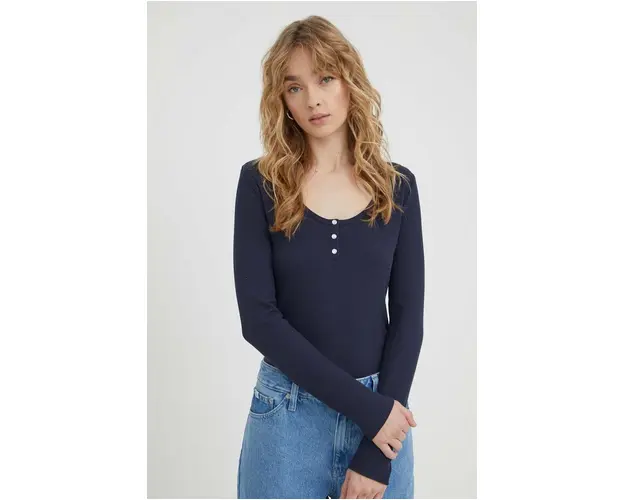 Levi's longsleeve femei, culoarea albastru marin