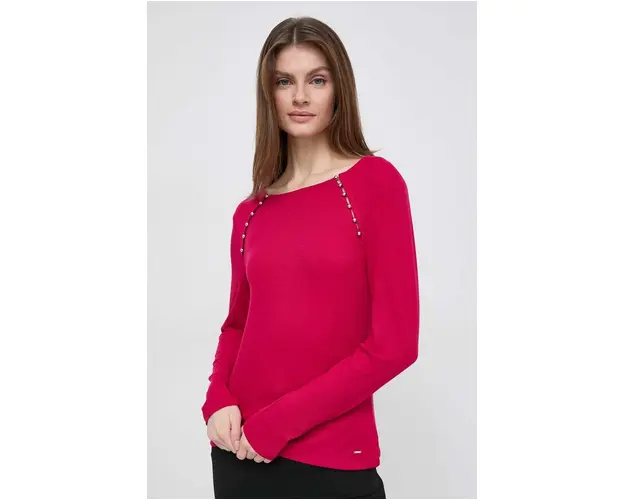Morgan longsleeve femei, culoarea roz