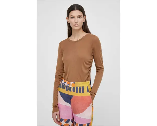 G-Star Raw longsleeve din bumbac culoarea maro