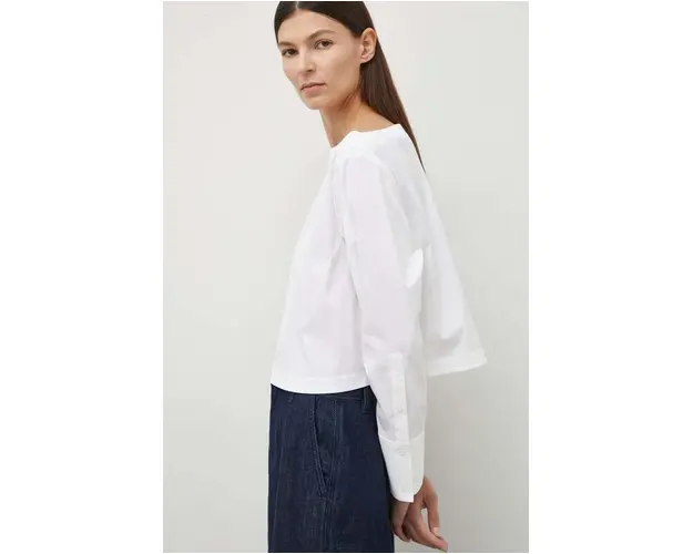 Theory bluza femei, culoarea alb, neted