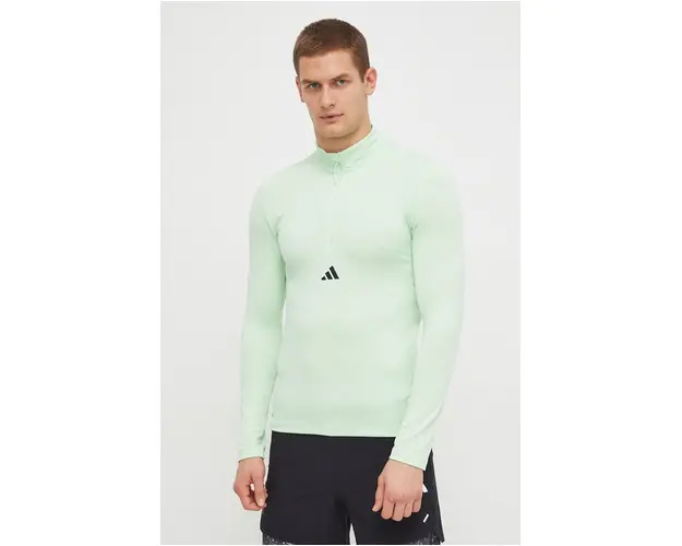 adidas Performance hanorac de antrenament Workout culoarea verde, uni IS3803