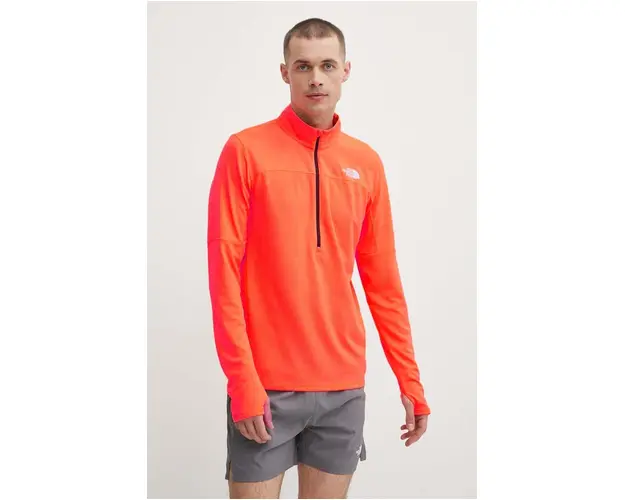 The North Face longsleeve sport Sunriser culoarea portocaliu, neted, NF0A84KRQI41