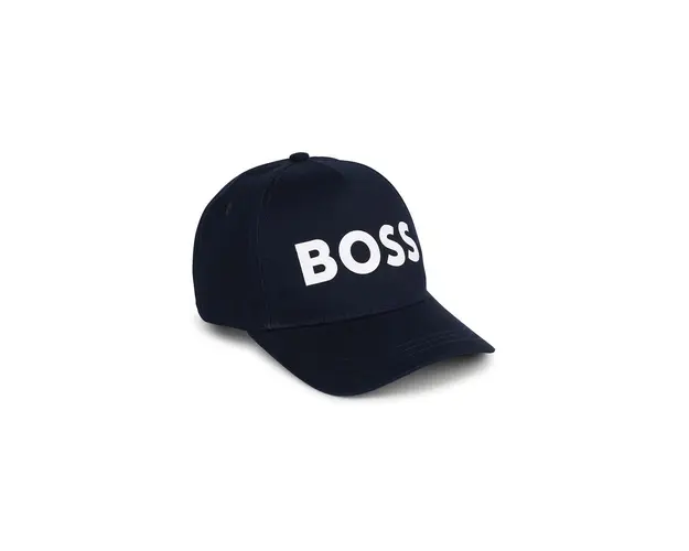 BOSS sapca din bumbac pentru copii culoarea albastru marin, cu imprimeu