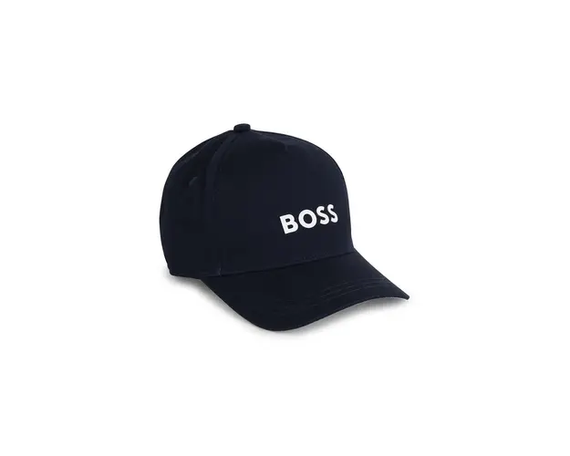 BOSS sapca din bumbac pentru copii culoarea albastru marin, cu imprimeu