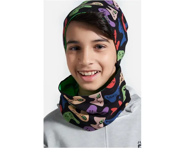 Coccodrillo sapca reversibila pentru copii din tesatura neteda