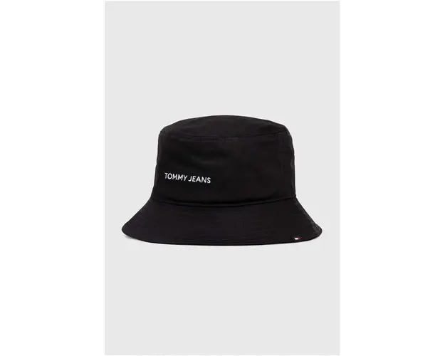 Tommy Jeans palarie din bumbac culoarea negru, bumbac AW0AW15844