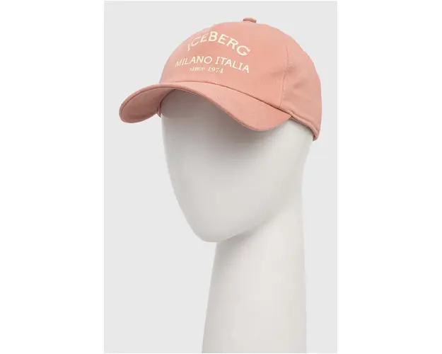 Iceberg sapca de baseball din bumbac culoarea roz, cu imprimeu