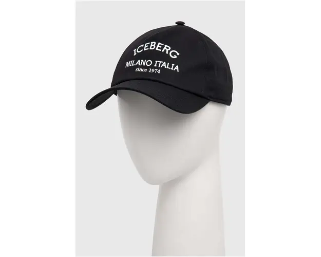 Iceberg sapca de baseball din bumbac culoarea negru, cu imprimeu