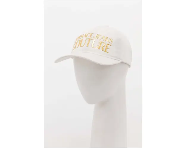 Versace Jeans Couture sapca de baseball din bumbac culoarea alb, cu imprimeu
