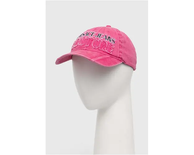 Versace Jeans Couture sapca de baseball din bumbac culoarea roz, cu imprimeu