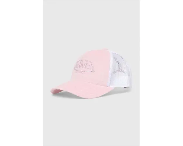 Von Dutch sapca culoarea roz, cu imprimeu