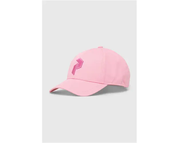 Peak Performance sapca de baseball din bumbac culoarea roz, cu imprimeu
