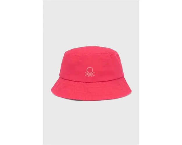 United Colors of Benetton palarie din bumbac pentru copii culoarea roz, bumbac