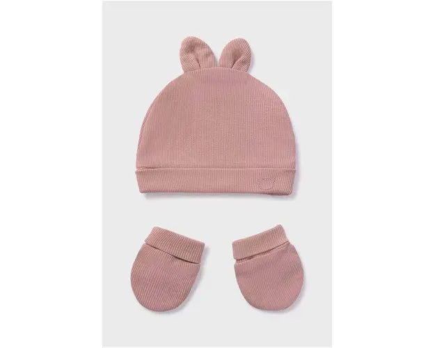 Mayoral Newborn caciula si manusi copii culoarea roz