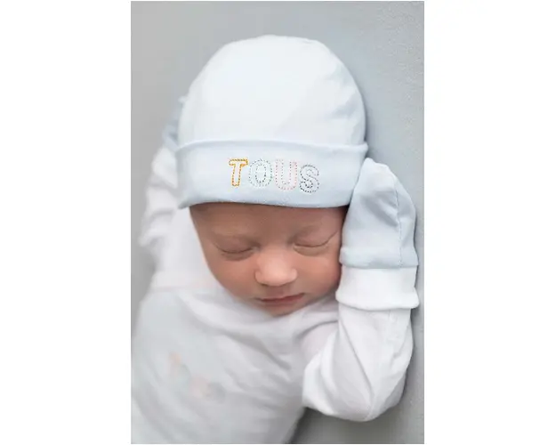 Tous caciula si manusi copii bumbac, din tesatura neteda