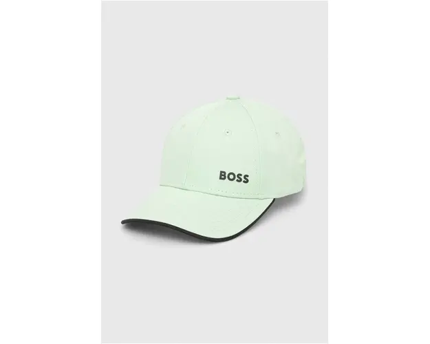 BOSS Green sapca de baseball din bumbac culoarea gri, uni 50505834