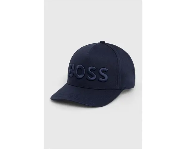 BOSS sapca culoarea bleumarin, cu imprimeu 50502178
