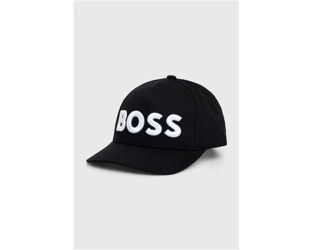BOSS sapca culoarea negru, cu imprimeu 50502178