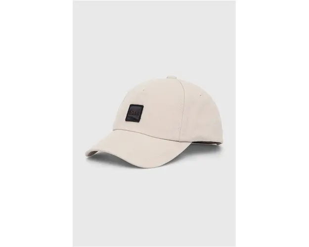 BOSS Orange sapca de baseball din bumbac culoarea bej, cu imprimeu 50505437