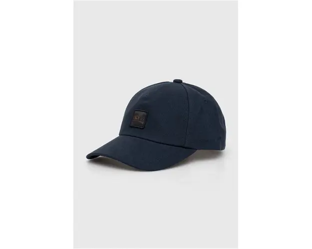 BOSS Orange sapca de baseball din bumbac culoarea bleumarin, cu imprimeu 50505437