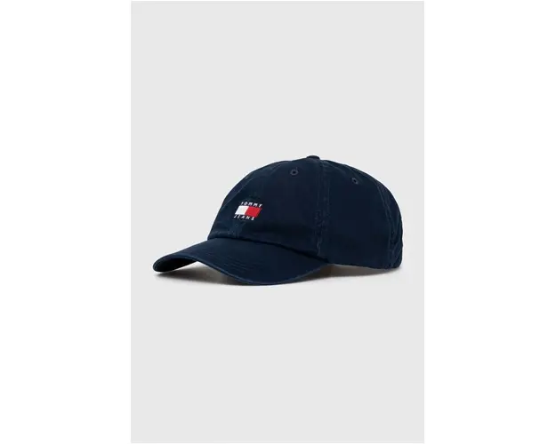 Tommy Jeans sapca de baseball din bumbac culoarea bleumarin, cu imprimeu AM0AM12020