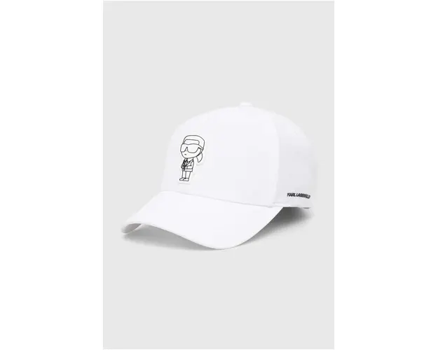 Karl Lagerfeld sapca culoarea alb, cu imprimeu, 542118.805611
