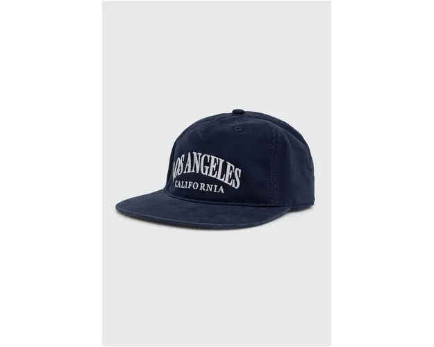 Abercrombie & Fitch sapca de baseball din bumbac culoarea albastru marin, cu imprimeu