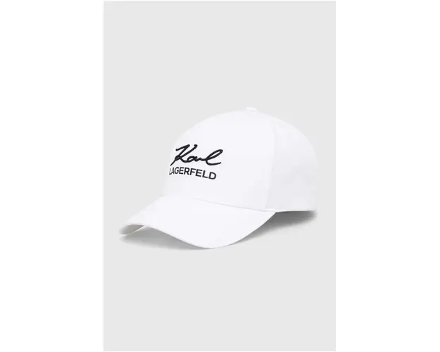 Karl Lagerfeld sapca culoarea alb, cu imprimeu, 542123.805618