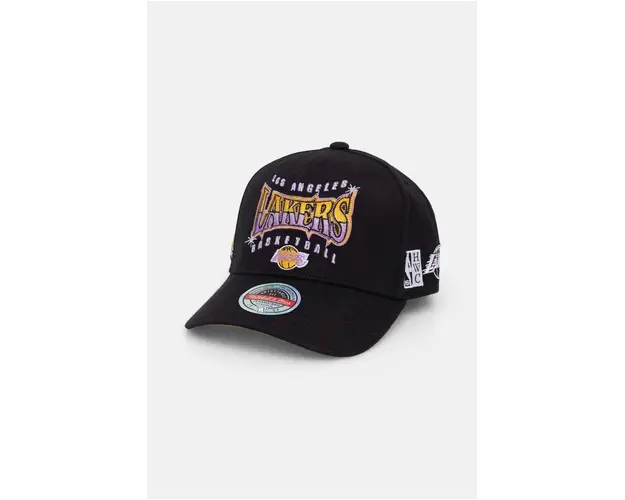 Mitchell&Ness sapca din amestec de lana Los Angeles Lakers culoarea negru, cu imprimeu, HHSSINTL1434-LALBLCK