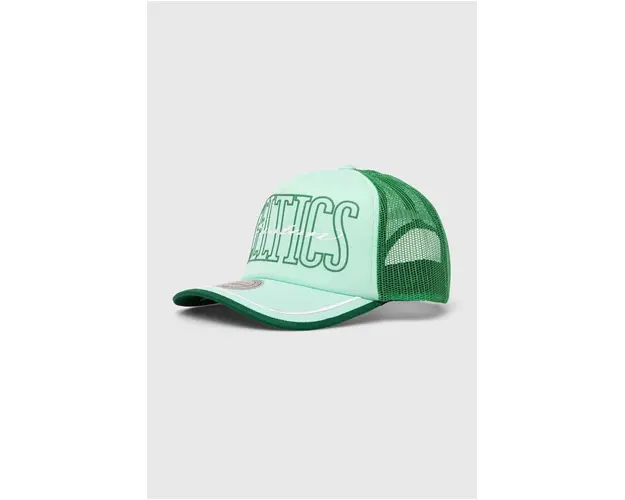 Mitchell&Ness sapca Boston Celtics culoarea verde, modelator, HHSS7656-BCEYYPPPGREN