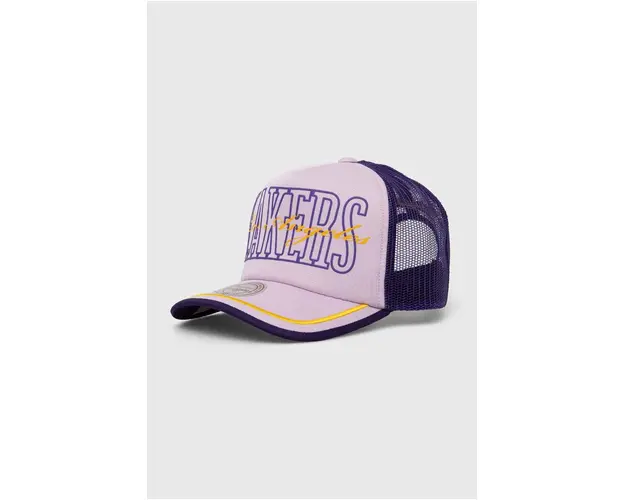 Mitchell&Ness sapca Los Angeles Lakers culoarea violet, modelator, HHSS7656-LALYYPPPPURP
