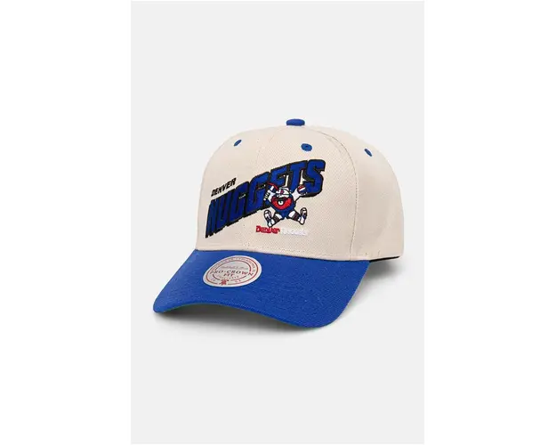 Mitchell&Ness sapca Denver Nuggets culoarea bej, cu imprimeu, HHSS7506-DNUYYPPPOFWH