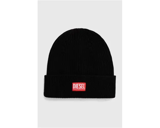 Diesel caciula de lana culoarea negru, de lana, din tesatura unia A09504.0DAOB